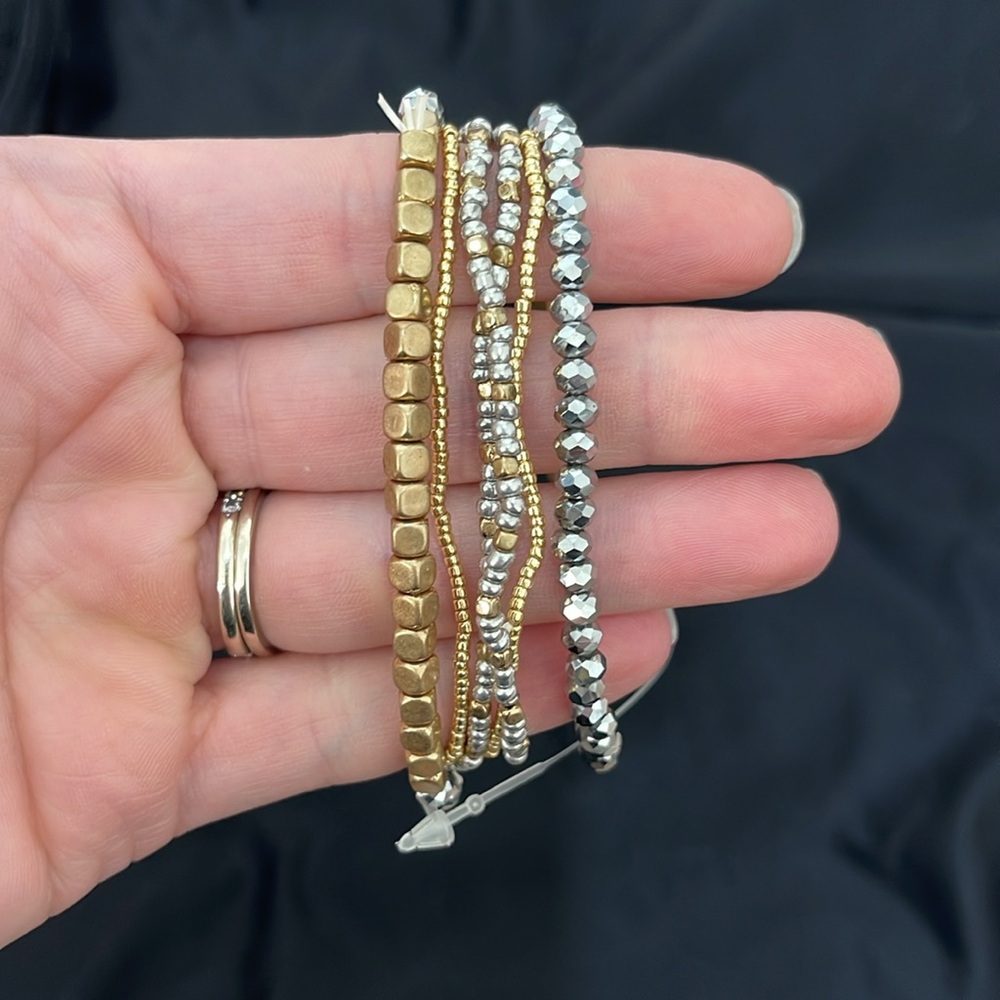 Beaded Stretch Stack Bracelet - Picture 3 of 3